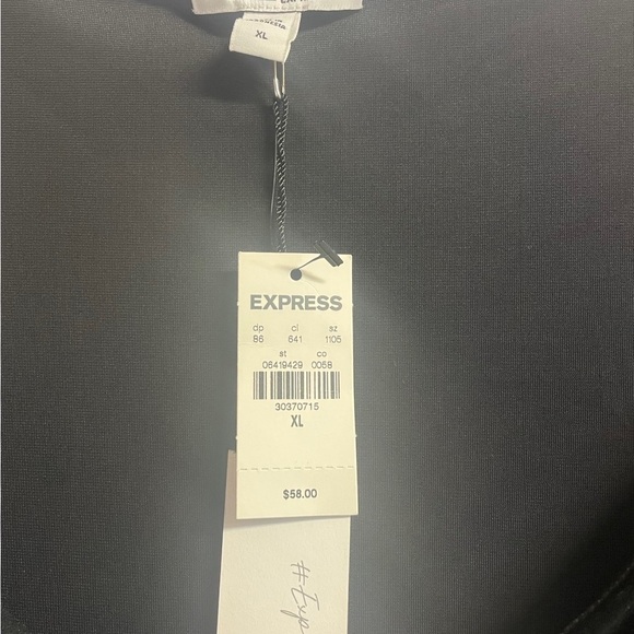 Express NWT crop top. Black velour with a cute cut out. Dressy or party attire. - Picture 3 of 5